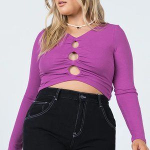 Princess Polly Camberley Long Sleeve Top Purple